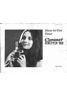 Canon Canonet G 3 -Series manual. Camera Instructions.